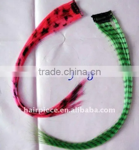 synthetic feather hair extension or human hair feather extension feather hair extension