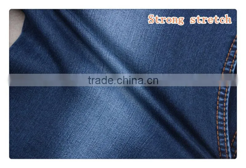 Denim stocklot men's suit fabric/Foshan Supplier stretch jean fabric