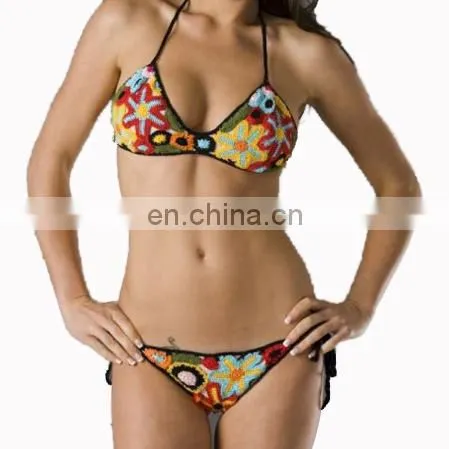 Missadola knitted one piece Crochet swimsuit