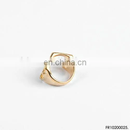 Heart shape simple ring for women gift gold plated ring