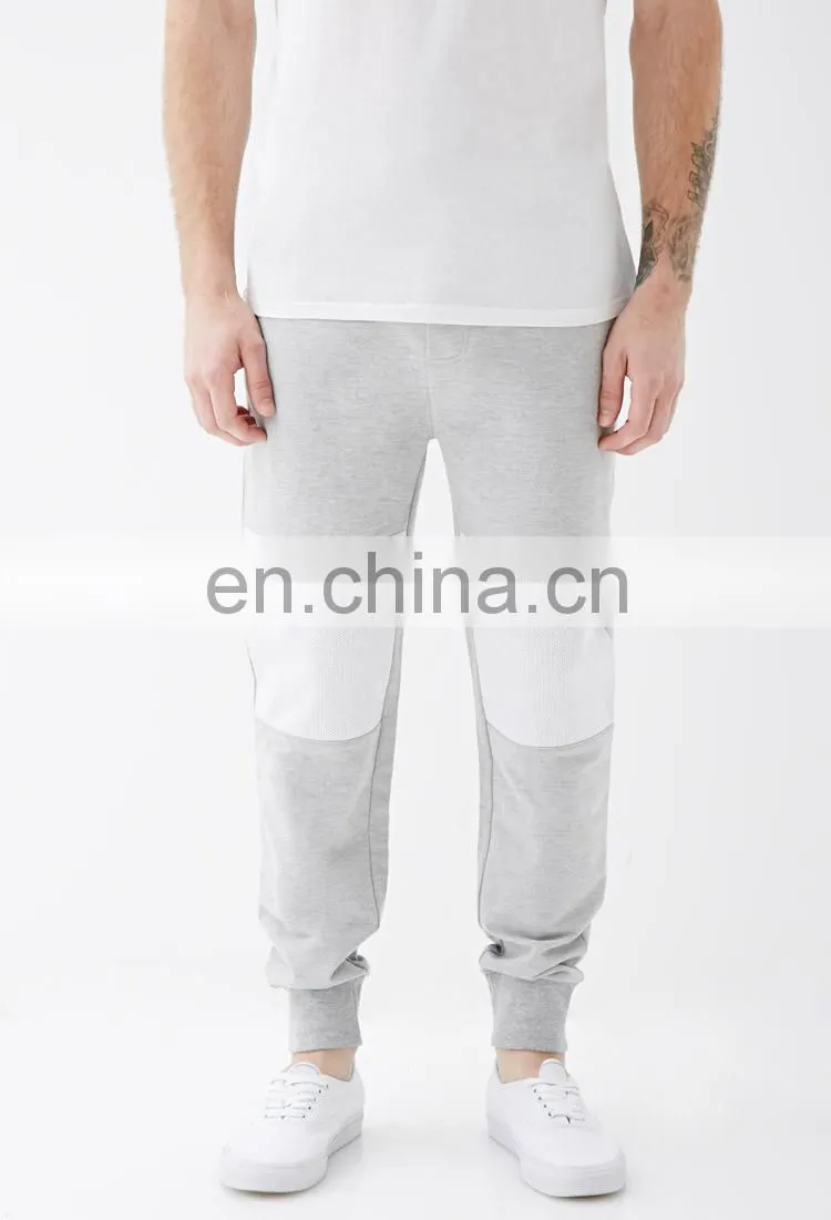mesh patch custom fleece men jogger pants