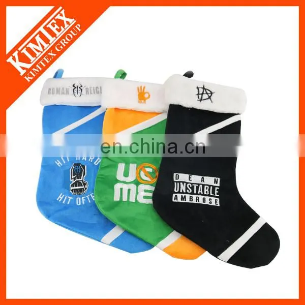 2015 good quality wholesale black unique santa christmas stockings