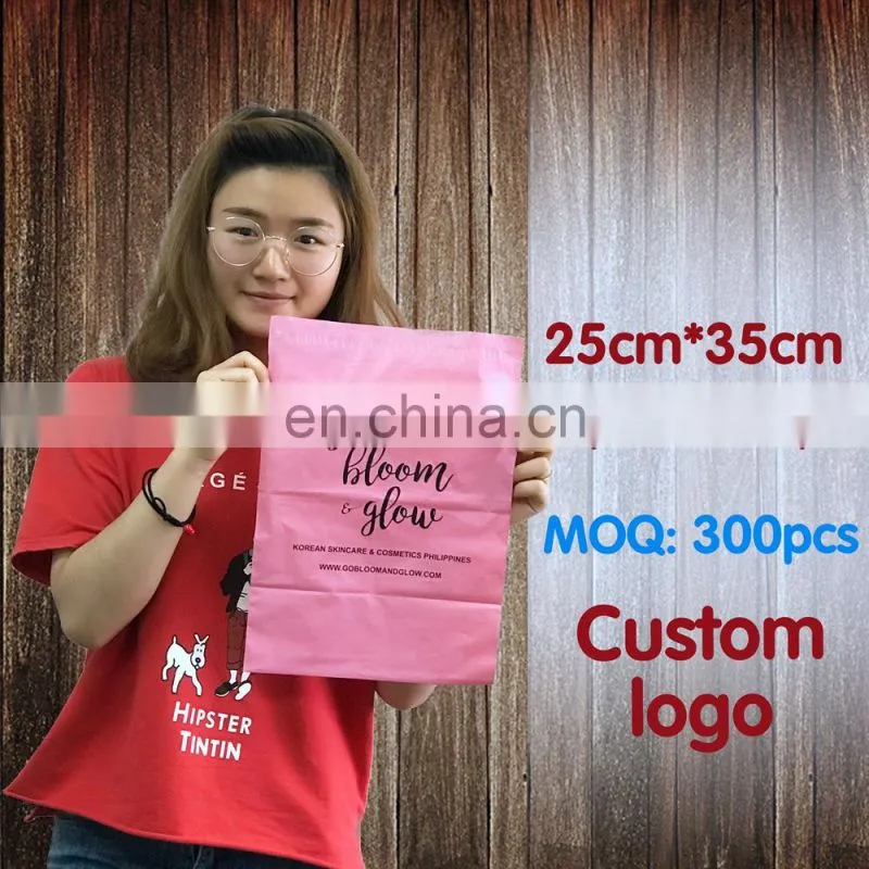 custom cheap purple plastic shipping envelopes bags for clothing