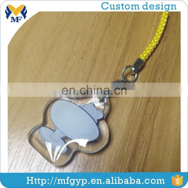 Custom logo clear plastic acrylic keychains charm