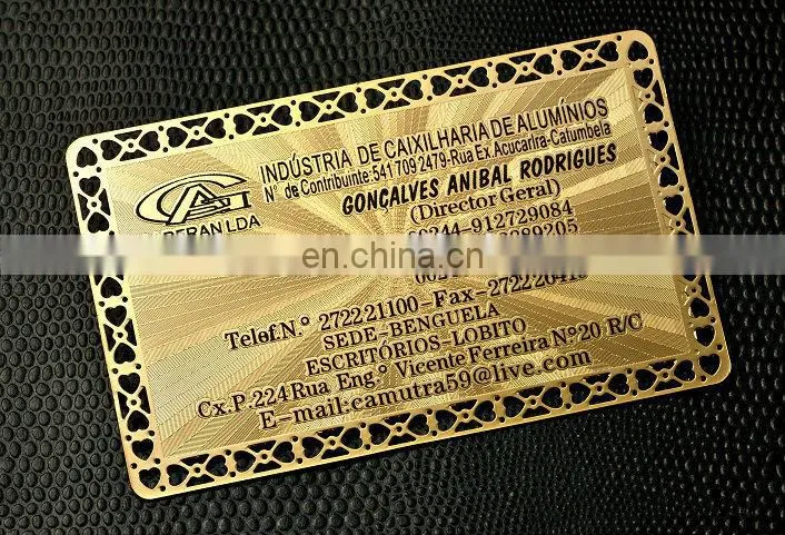 Plated high quality metal magnetic stripe credit card metal name card