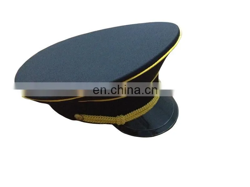 blue combat cap/cadet cap/railway cap/ Health supervision cap with yellow braid