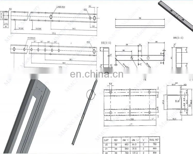 USA Russia Israel Aluminum profile working 3 axis cnc milling machine for sale