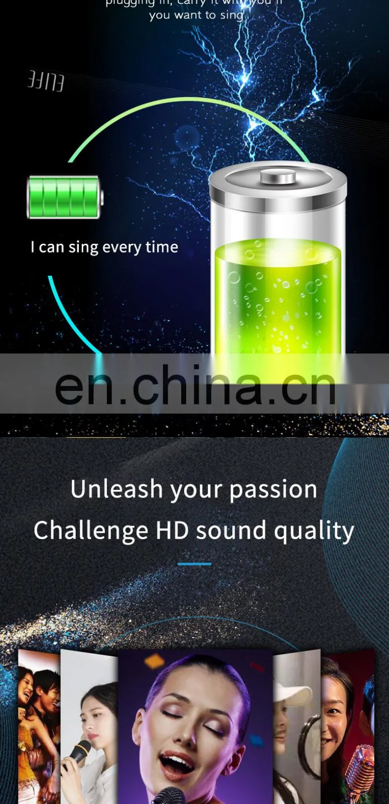 Handheld wireless microphone professional Portable Factory wholesale 2020 new product For USB for karaoke microphone