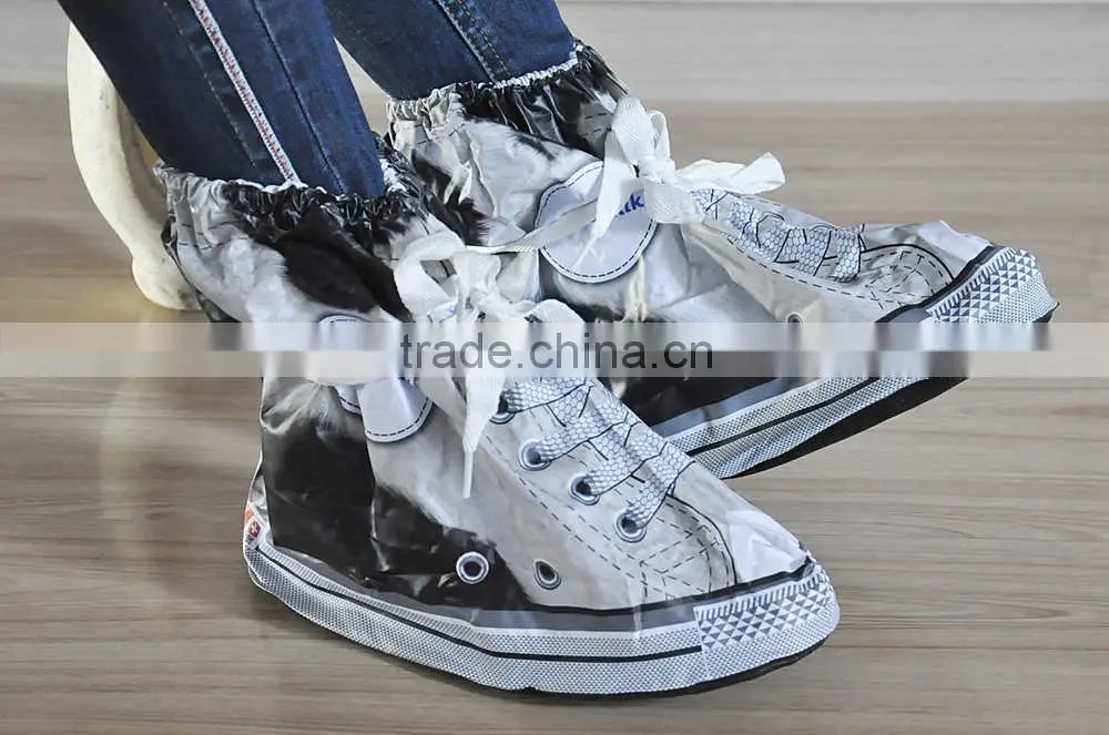 Wholesale fesitival all printed logo waterproof running shoe covers rain