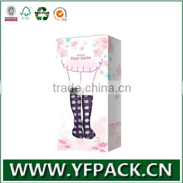 Custom high quality new design sock packaging box