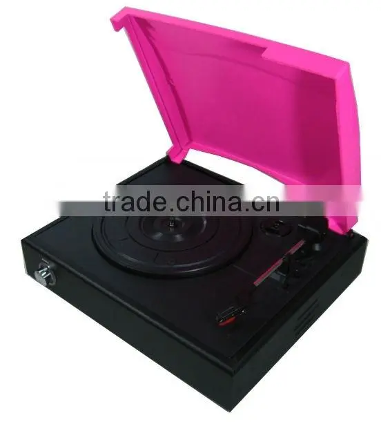 Simple Style!!! DS-2018: Retro Record Player with PC Recording/RCA Stereo Outputs/3 Speed