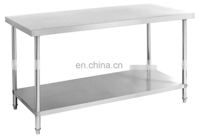 304 Stainless Steel Restaurant Work Bench with Sliding Door Cabinet