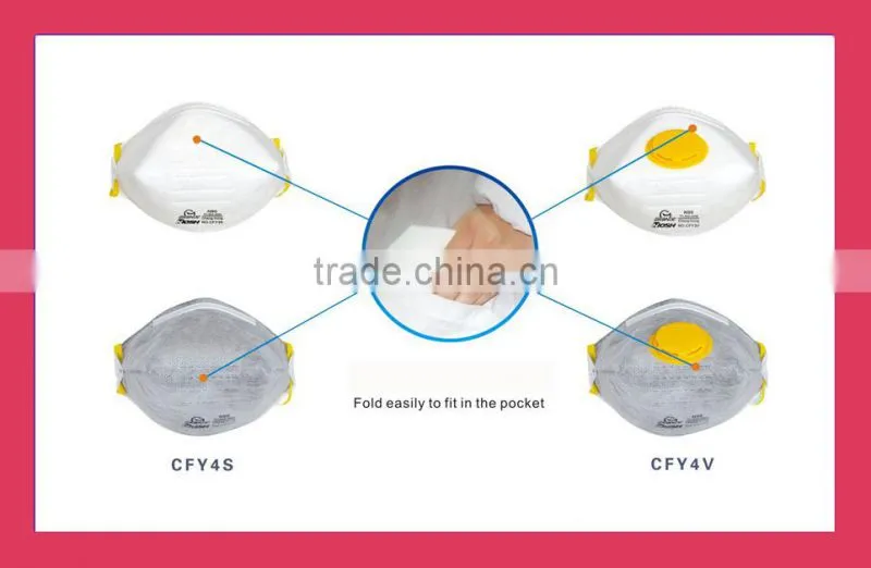 Foldable design particulate n95 respirator with valve