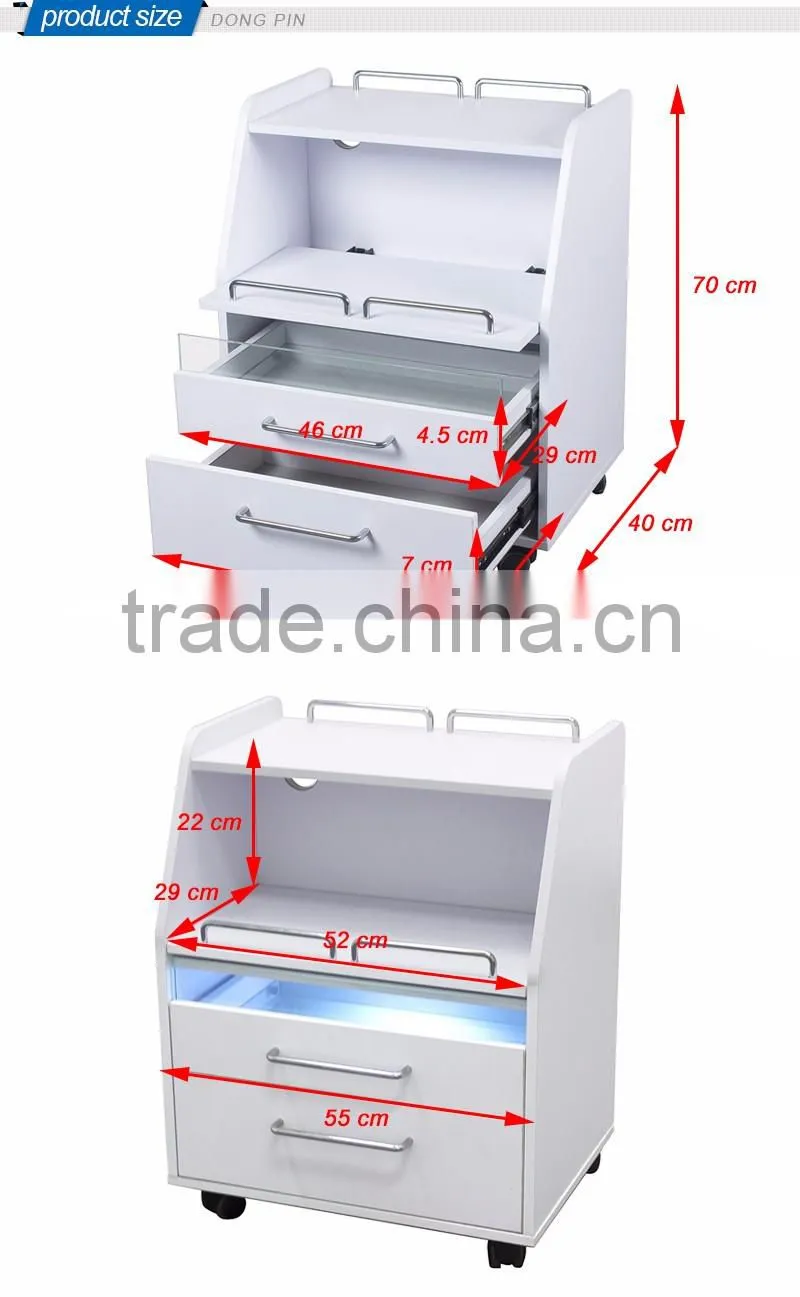 popular office and salon wood trolley