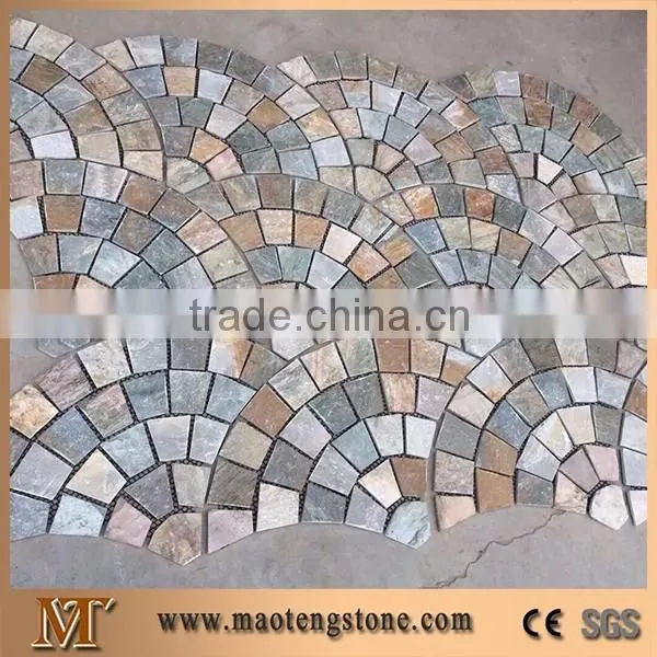 Cultural Slate Garden Floor Tile Design Flagstone Mat Mesh Stone Tile
