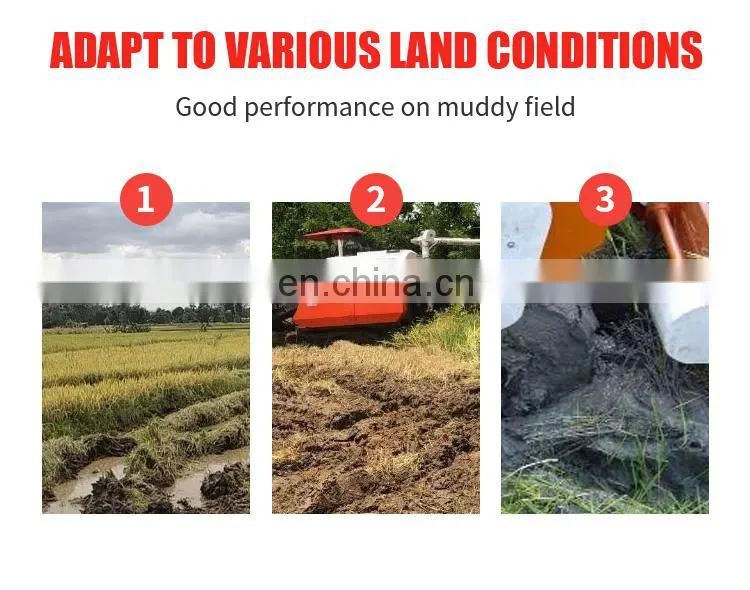 With mechanical and hydraulic gearbox rice paddy reaper harvester