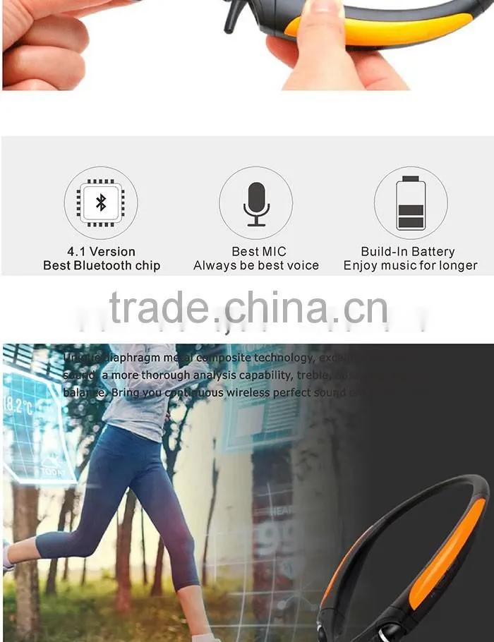 Mini Lightweight Wireless Stereo Sports running Bluetooth earphone Headphones Headsets