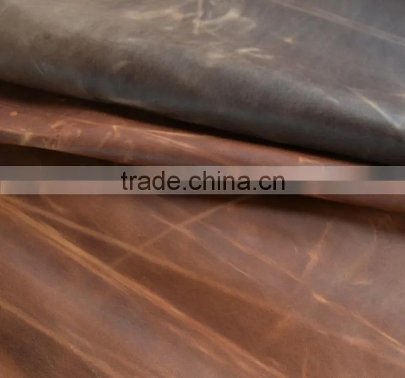 Cow oil Pull up Leather two tone 2.0 usd/sf