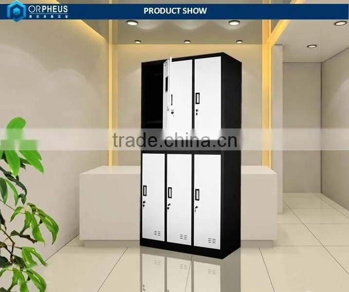 Elegant White Color Moisture Resistant Swimming Pool Changing Room Locker For 6 Person