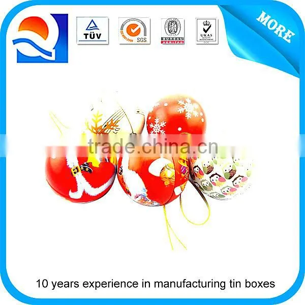 ball shape tin box for promotion