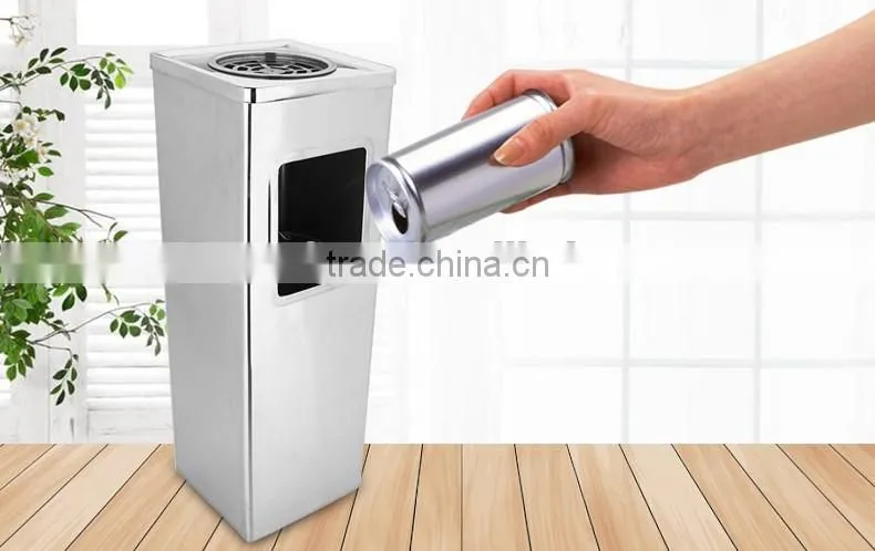 Alibaba online shopping stainless steel garbage bin stand waste bin outdoor trash bin with ashtray for sale