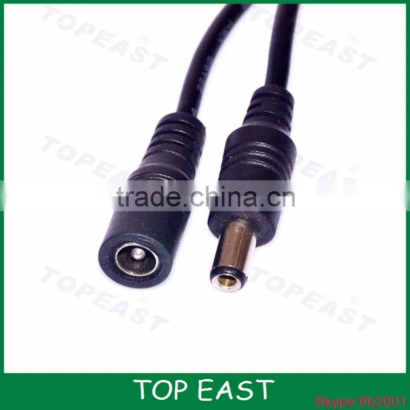 DC power cable 5.5/2.1mm male and female with wire solder