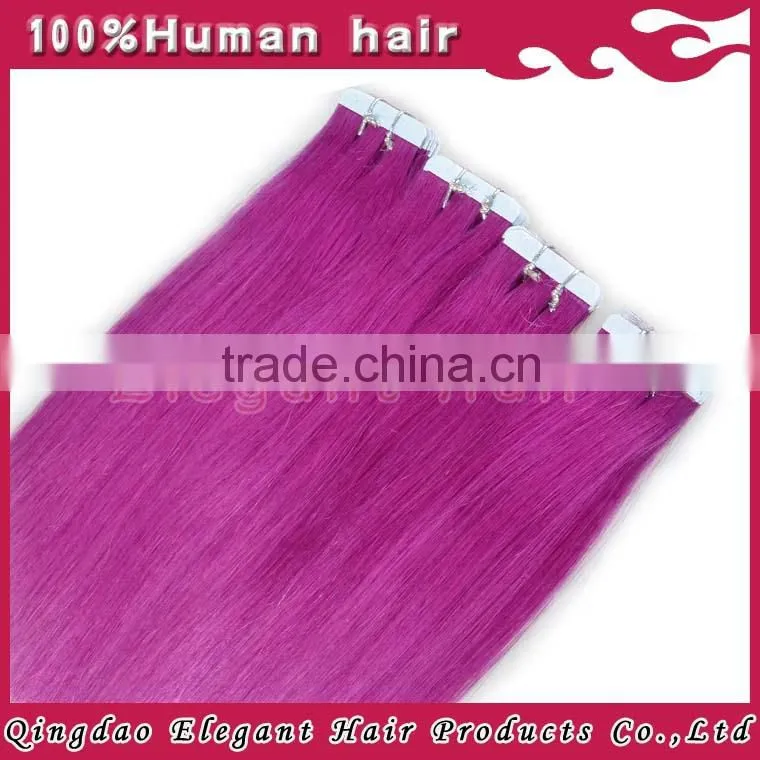 Qigndao elegant tape hair extension,100%Brazilian virgin remy hair extension