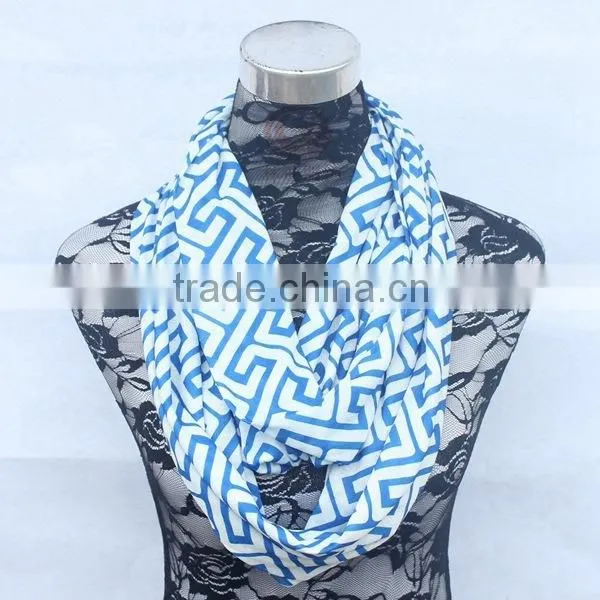 Wholesale Personalized Double Layer Knitted Jersey Infinity Scarf
