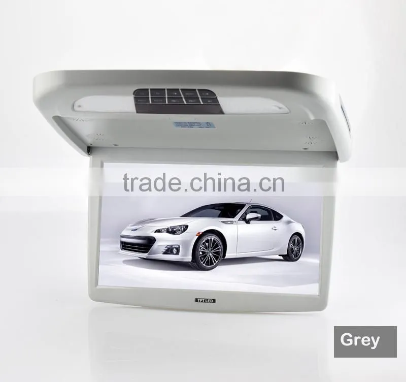 13.3" car Flip down DVD player with dvd/IR/FM/USB/SD
