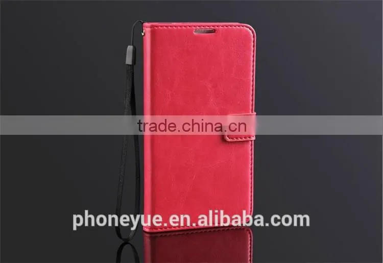 mobile phone card slot stand holder pu leather flip cover case for samsung c4