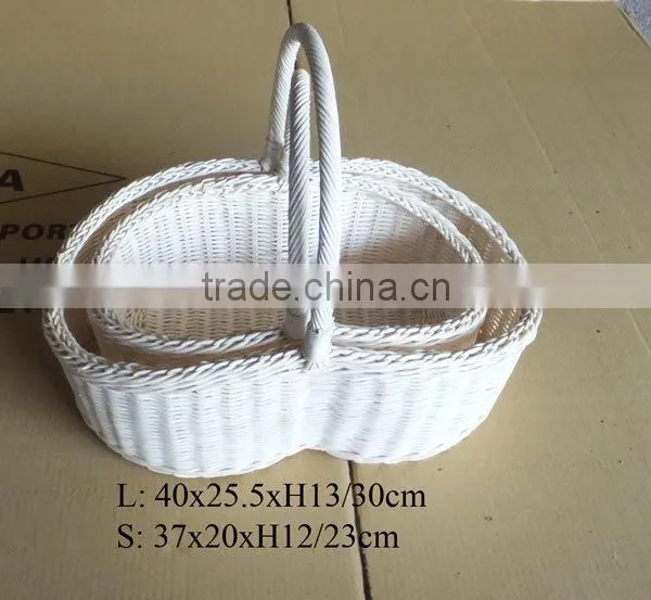 set of 2 rattan basket