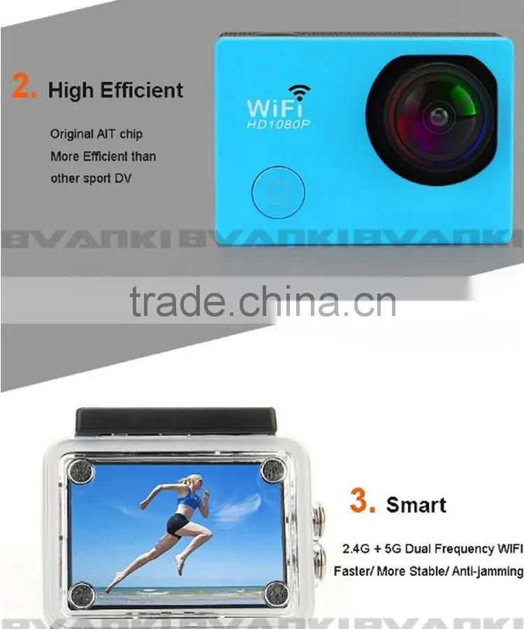 2016 trending products Action Camera 30M Waterproof Camera WiFi Full HD 1080p 12Mp Video DV Sports Camera accept paypal