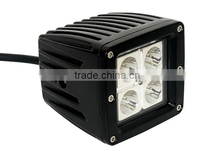 Portable 12w 12v led flood work light for motocycle driving