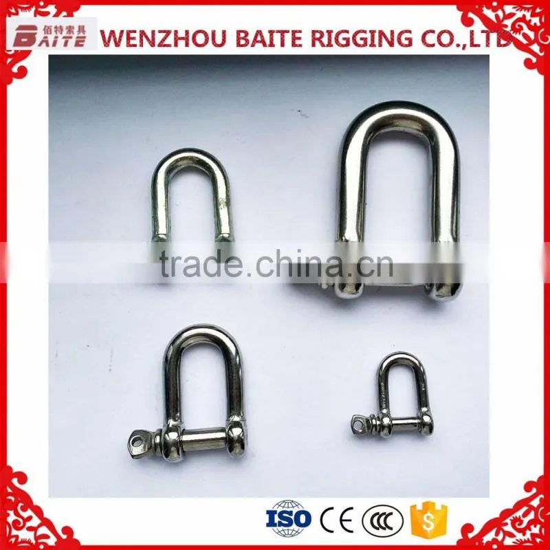 Manufacturer Price Galvanized European Type Dee Drop Forged D Shackle Quick Release Shackles 5mm-11mm in China rigging hardware