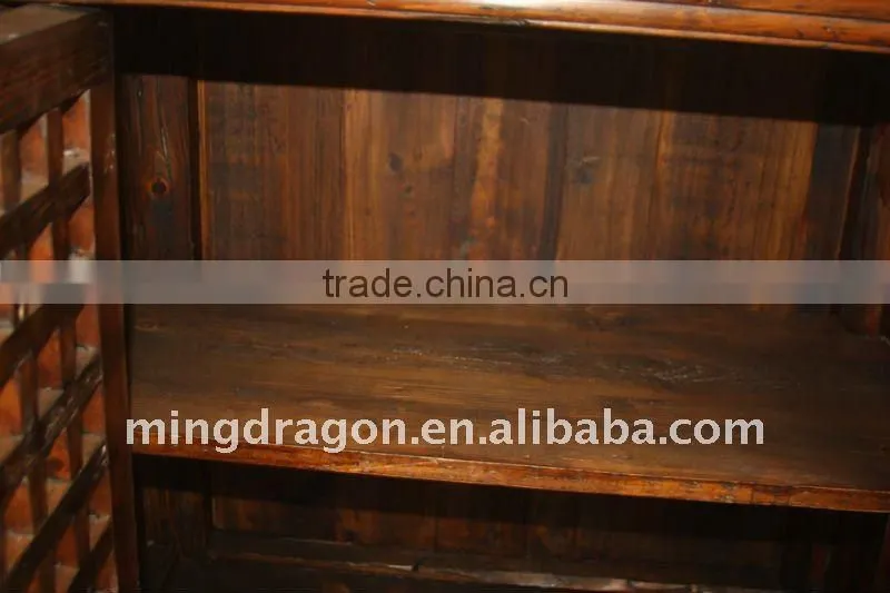 Chinese Antique Wooden Low Bookcase Cabinet / kitchen cabinet