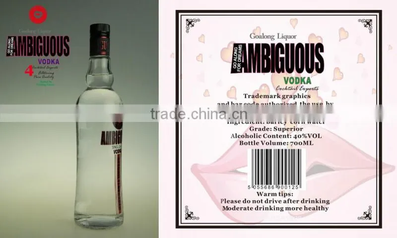 unique vodka bottle price and quality