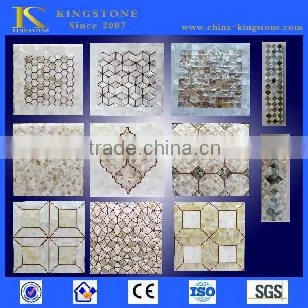 Popular shell mosaic tile interior decorative material different types