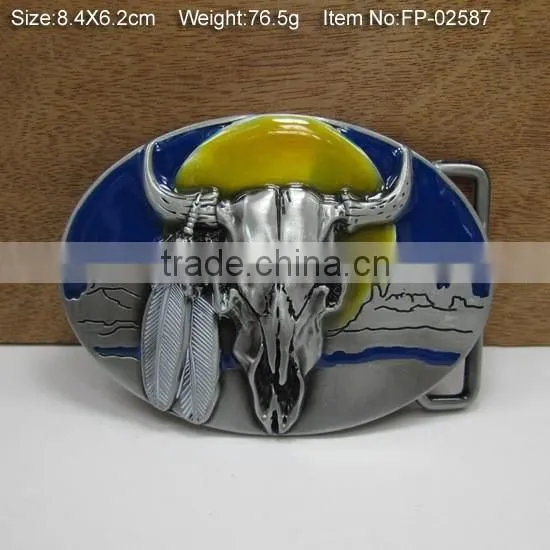 custom brand name buckle plate metal belt buckle