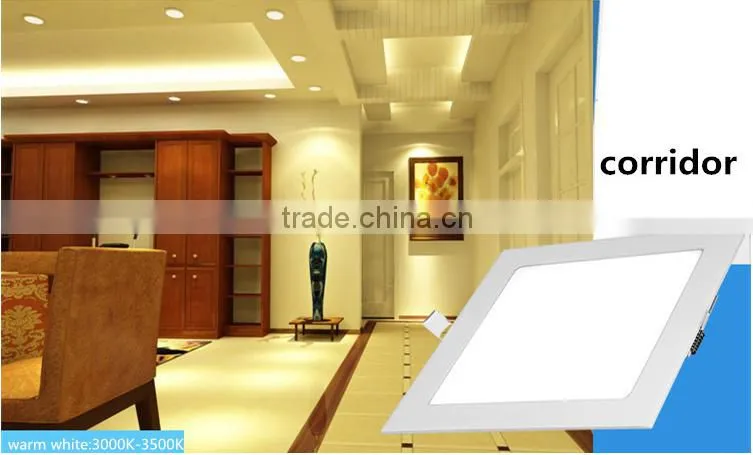 china manufacturer 2015 led ceiling panel light recessed 6w 12w 18w round ,square led panel light