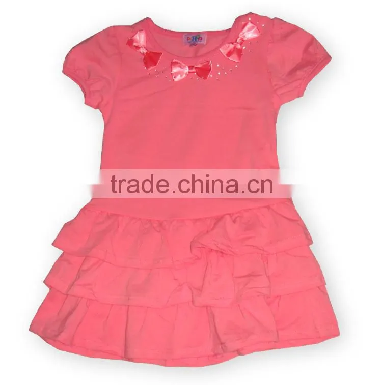 2016 fashion new children summer glass strass girls dresses made in China children clothes