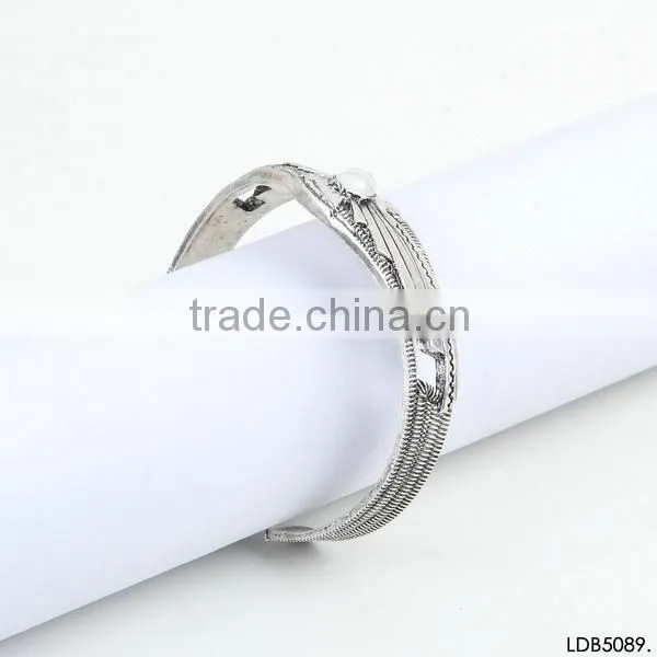 Peace dove anti-silver cuff bangle fashion gemstone bangle alibaba china