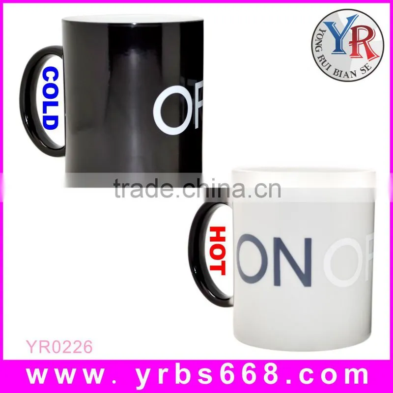 Amazing heart shaped couple mugs, mug changing color when heated,love couple mug