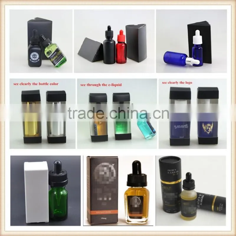30ml frosted black glass dropper bottle with paper tube packaging