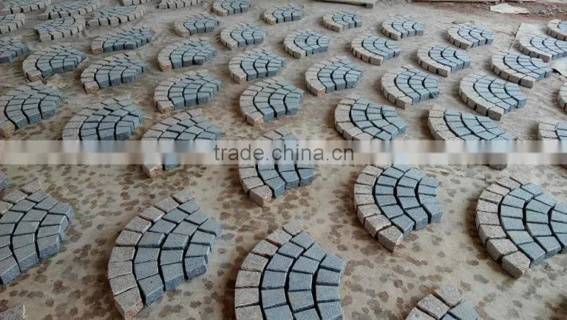 fan shape paving stone on net