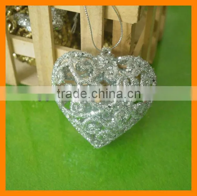 Plastic Heart Christmas Ornaments Hanging