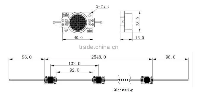 115lm 175lm high power led module 2w/3w/1.2w