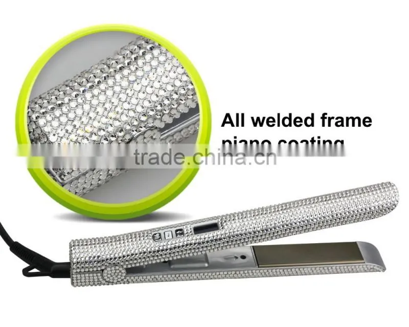 LCD digital display Bling crystal hair straightener