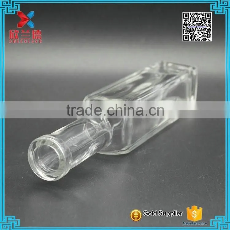 High quality slim wine bottle/150ml clear cork beverage bottle