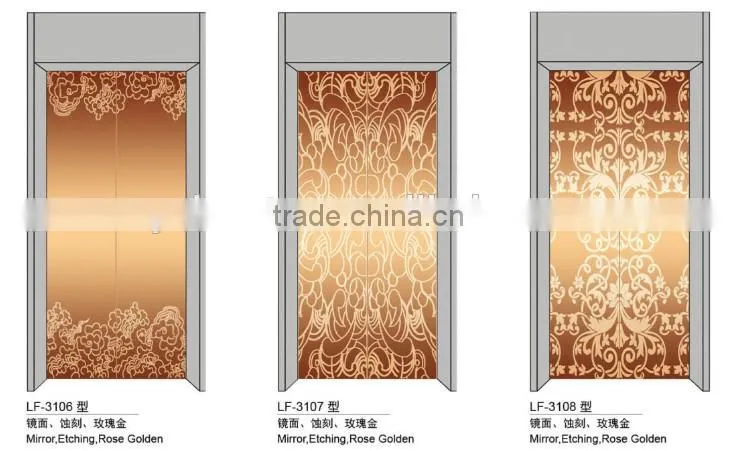 XY Elevator Rose Golden Elevator Door Elevator Selcom Landing Door