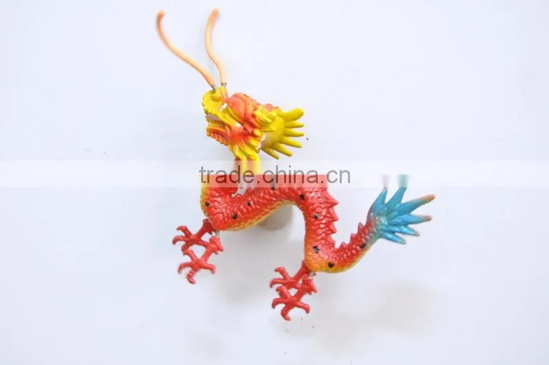 Handmade 6 inch Plastic Dragon shape Fridge Magnets with Single Pole, Promotion Toys